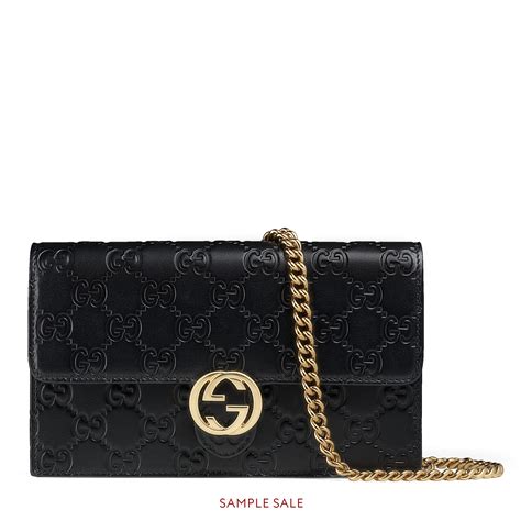 red gucci signature chain wallet|Gucci chain wallet women.